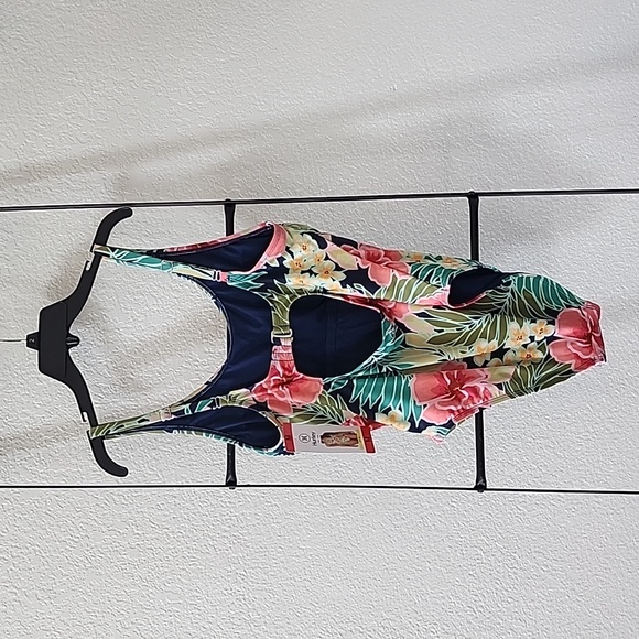 NWT Hurley Women's Swim Suit one-piece floral print Medium - Picture 4 of 6